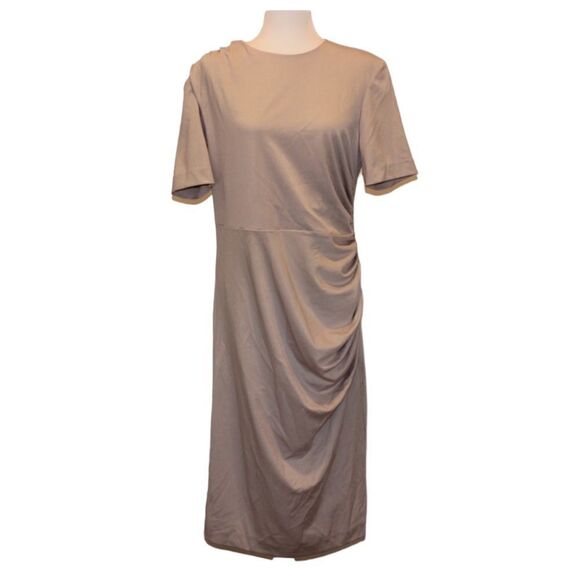 Alexia Admore Cream Short Sleeve Midi Dress Women Size XL - Picture 1 of 10